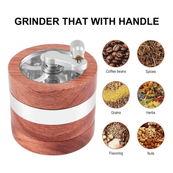 Hölzerne Kräutermühle Mit Kurbel